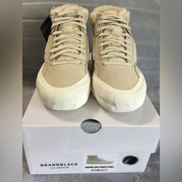 Brandblack Capo Faux Shearling Ankle Sneaker Size 6 - Picture 3 of 13